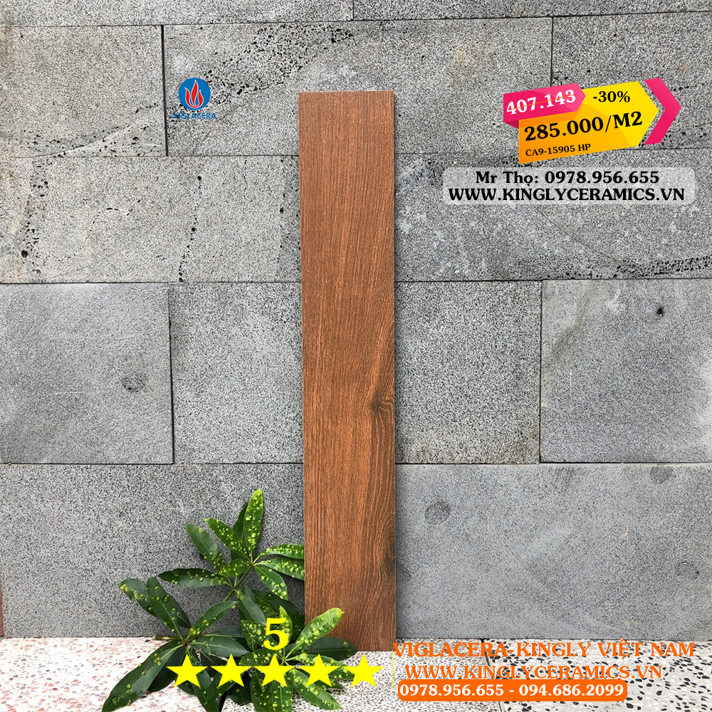 Gạch giả gỗ Viglacera MDC 15X90 CA9 - 15905